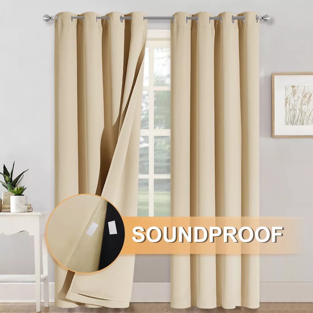RYB Home Blackout Soundproof Curtain